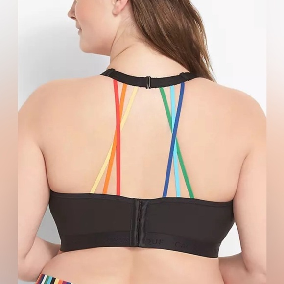 Cacique Cotton No Wire  Rainbow Strap Bra - Picture 1 of 7